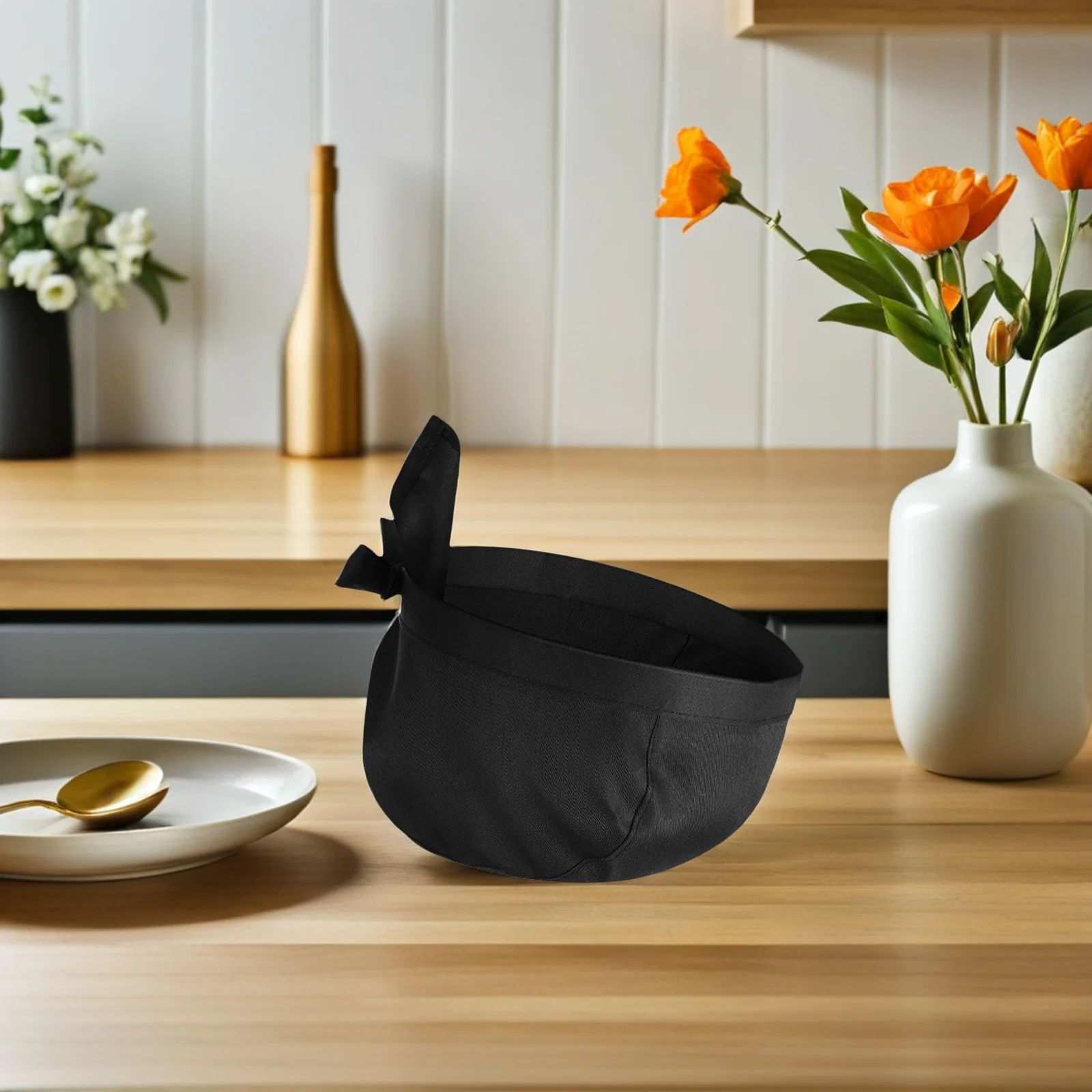 

2pcs Chef Turban Hats 11.8"X7.9"X4.7" Adjustable Ribbon Unisex Soft Catering Skull Cap For Cooking Baking Kitchen Workwear