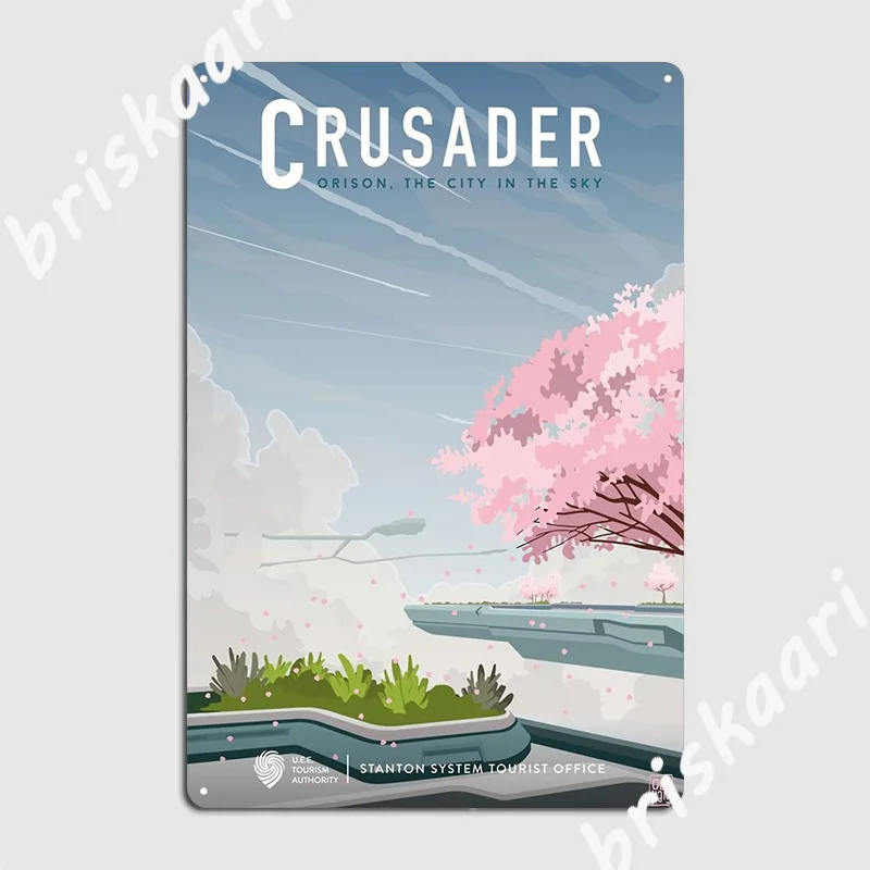 Crusader Orison Platforms Star Citizen Fan Art Metal Plaque Poster Cinema Living Room Wall Plaque Tin Sign Posters