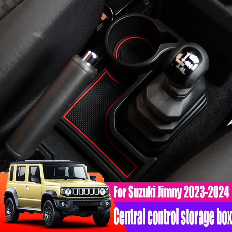 Boîte de rangement de la commande centrale intérieure de la voiture, support décoratif, version cinq portes, Suzuki Jimny 2023 2024