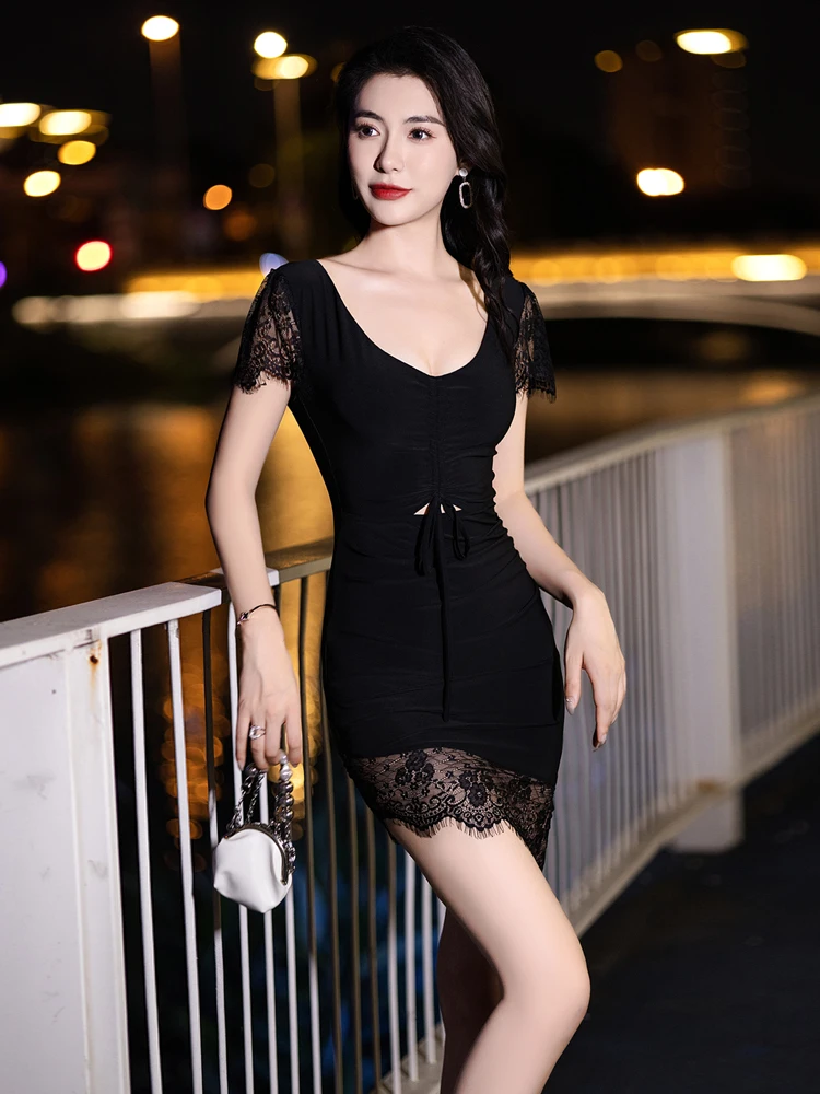 Sexy Evening Dress, Advanced Temperament, Foot Bath Massage, SPA Technician, Health Care Night Work Clothes, Hip Skirt