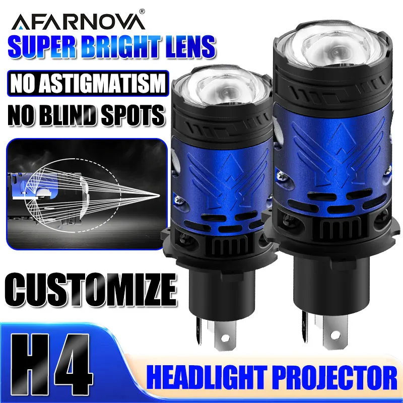 

Новые светодиодные линзы проектора H4, автомобильные фары Canbus 6500K, лампы дальнего/ближнего света с турбовентилятором 4000000LM 3000W для автомобиля/мотоцикла 12 В 24 В