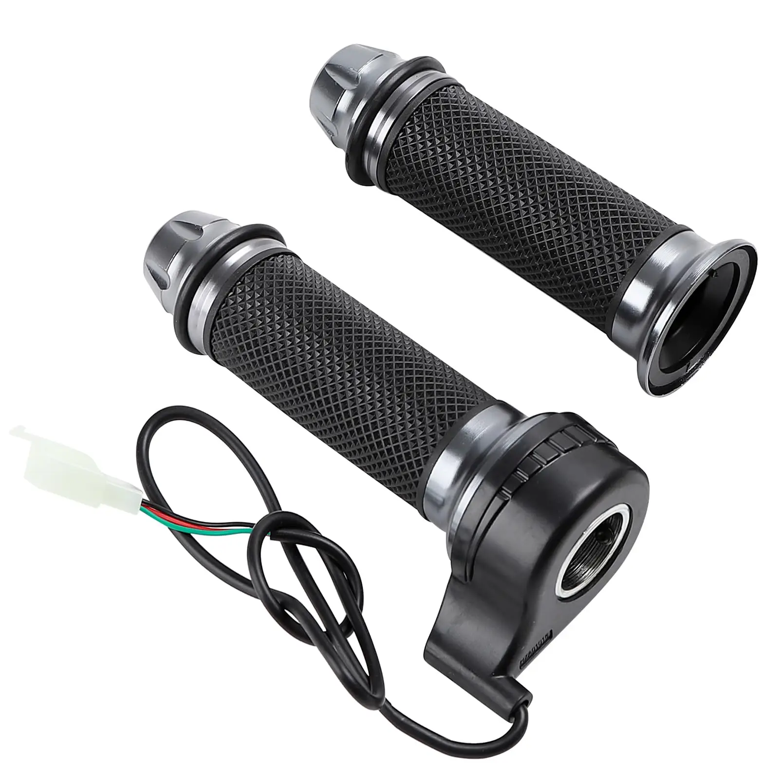 

22mm/0.87" Electric Bike Handlebar with 3-Speed Control Funcation,Throttle Grip in Rubber and Metal Material Universal Electric