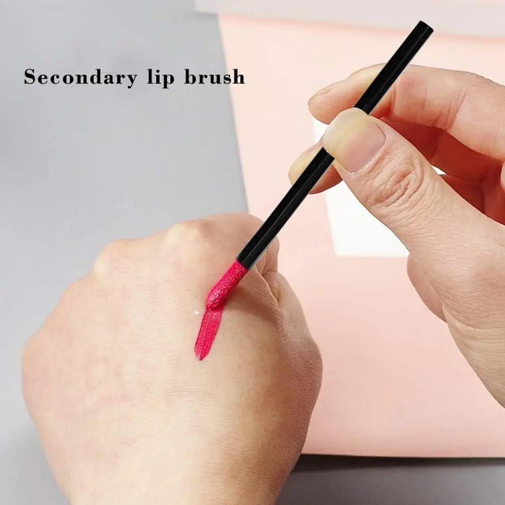 リップブラシ、200本ブラックリップブラシメイクアップブラシ口紅リップグロスワンドアプリケーターツールメイクアップ美容ツールキット