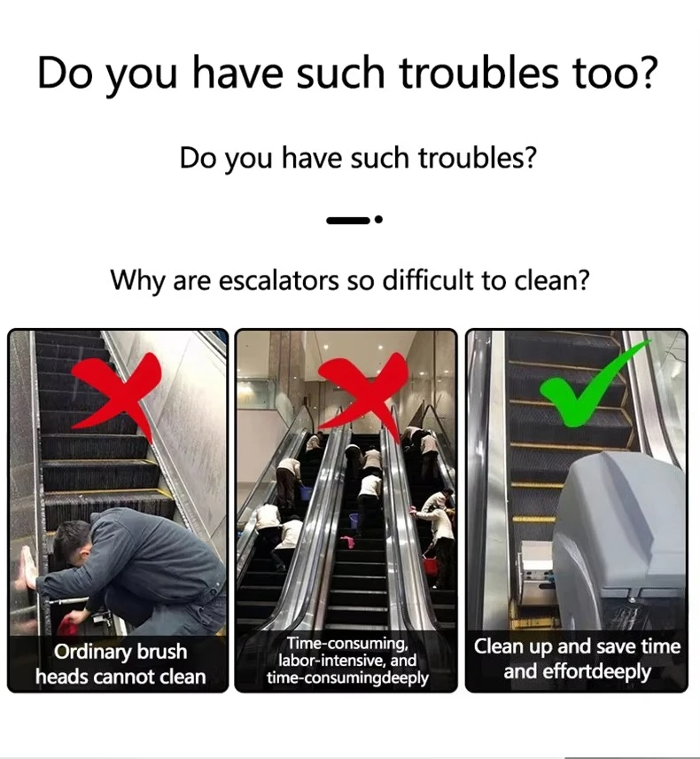 Electric Mini Autonomous Industrial Cleaning Machine Manual Battery Powered Floor Scrubber Escalator Cleaning Machine