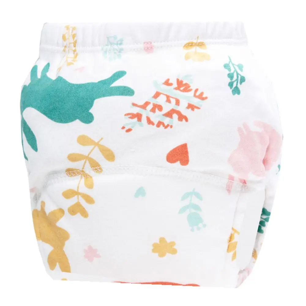 Portable Reusable Nappy Changing Cartoon Design Washable Baby Diapers Infants Nappies Cloth Diapers Training Pants