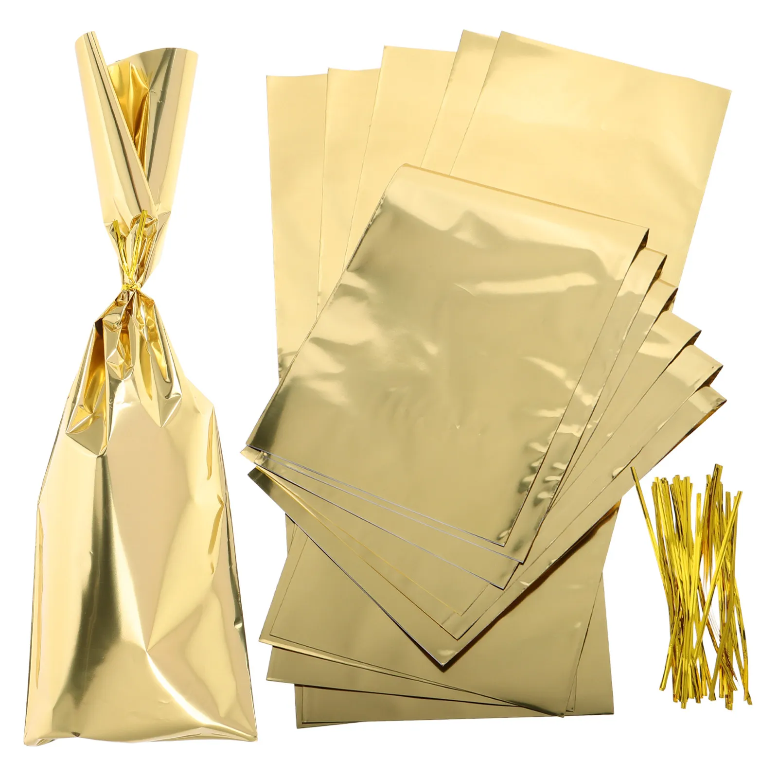 10Pcs Wine Gift Packaging Bags Metallic Gold Reusable Wine Bottle Bags Wedding Christmas Party Favor Present Wrap Bag