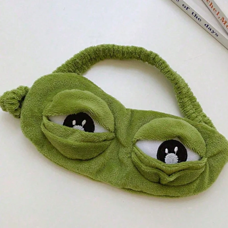 Kreative und lustige superweiche Frosch-Schlafmaske, alkoholfrei, für alle Hauttypen geeignet, perfekt für Reisen und Nickerchen – Detail 3