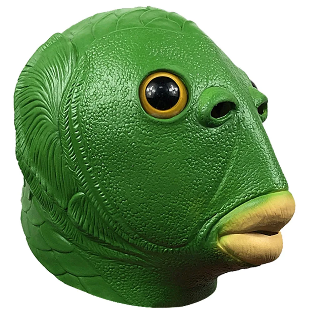 Fischmaske für Erwachsene, Natürliche Latex-Meereskreaturen-Vollkopfmaske für Halloween, Cosplay und Kostümpartys – Detail 6