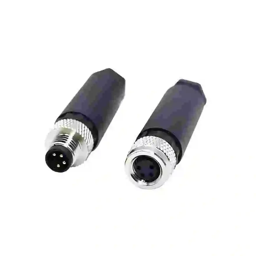 

100PCS M12 2/3/4/5/6/8 Pin B/D Code Male OR FEMALE Un-solder Molded Cable