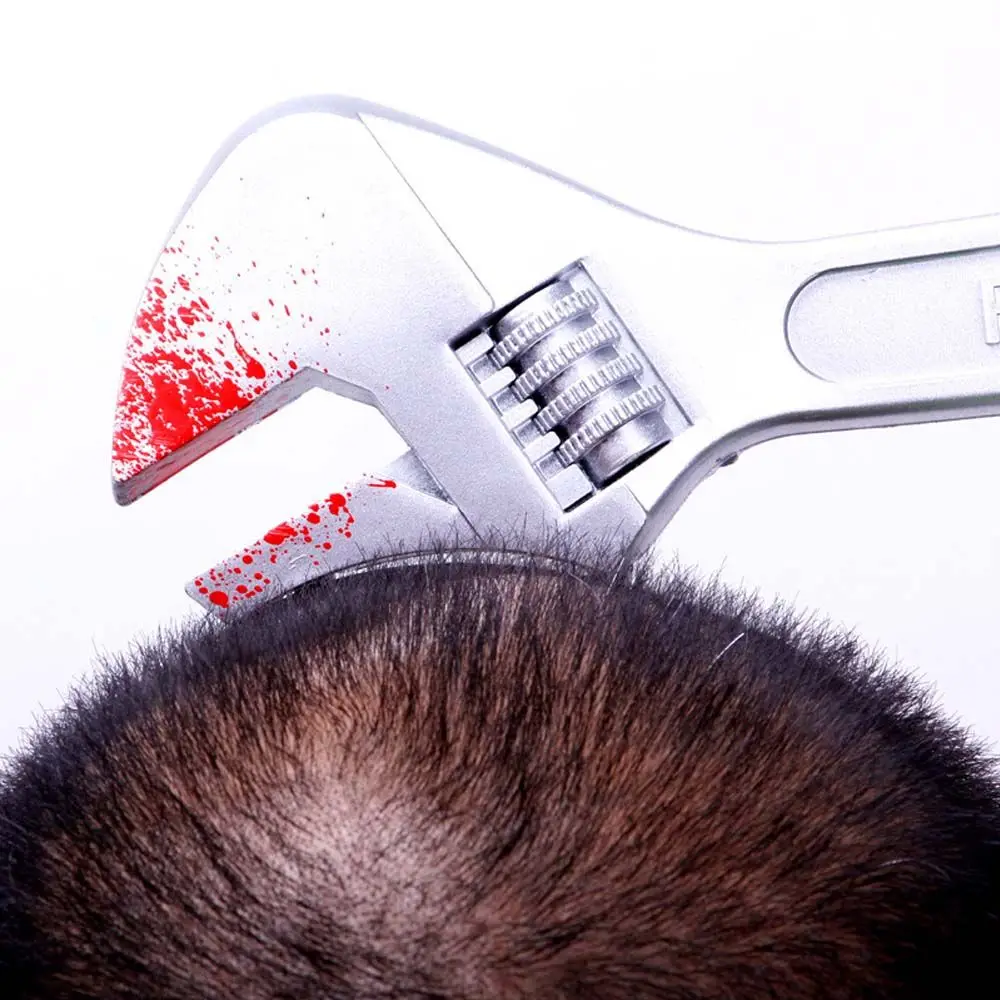 الحدث حزب ديكور عطلة الدعائم المنشار المطرقة مخيف الشعر هوب هالوين عقال النساء هيرباند محاكاة أغطية الرأس