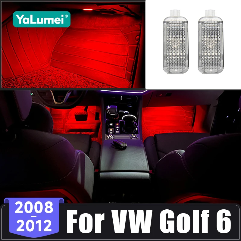 

For Volkswagen VW Golf 6 GTI MK6 2008 2009 2010 2011 2012 LED Car Footwell Lamp Touch Color Change Atmosphere Light Accessories