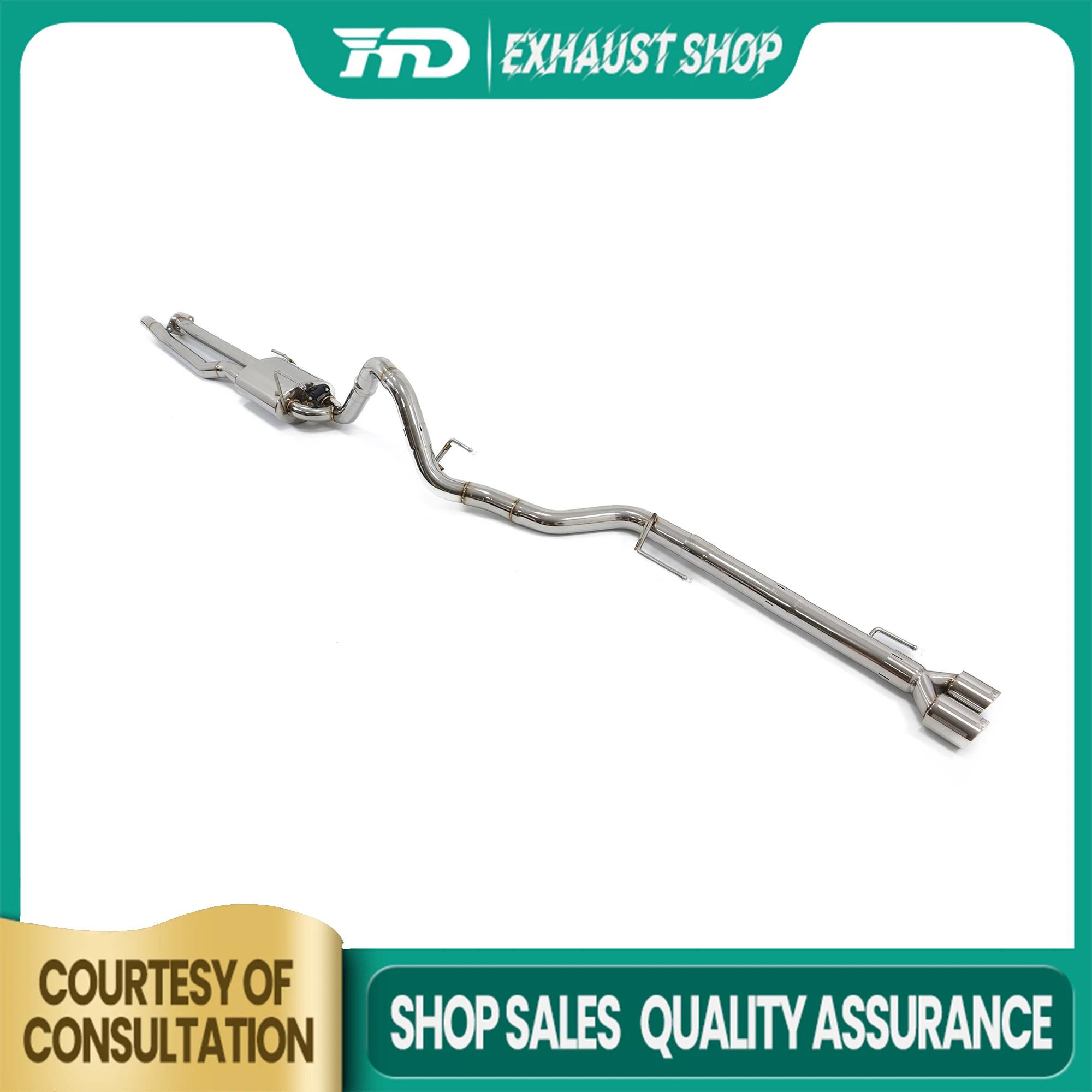 

High Quality Catback for Ford Raptor F150 3.5T Stainless Steel Exhaust System Electronic Valve Muffler Tips Discount Price HMD