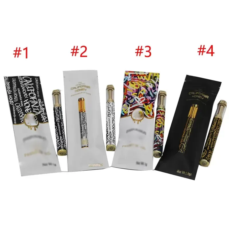 Großhandel kostenlose Steuer 50 teile/los Kalifornien Honig Einweg Vape Pen 1ml leeren Wagen Keramik spule 550mah wiederauf ladbar mit Verpackung
