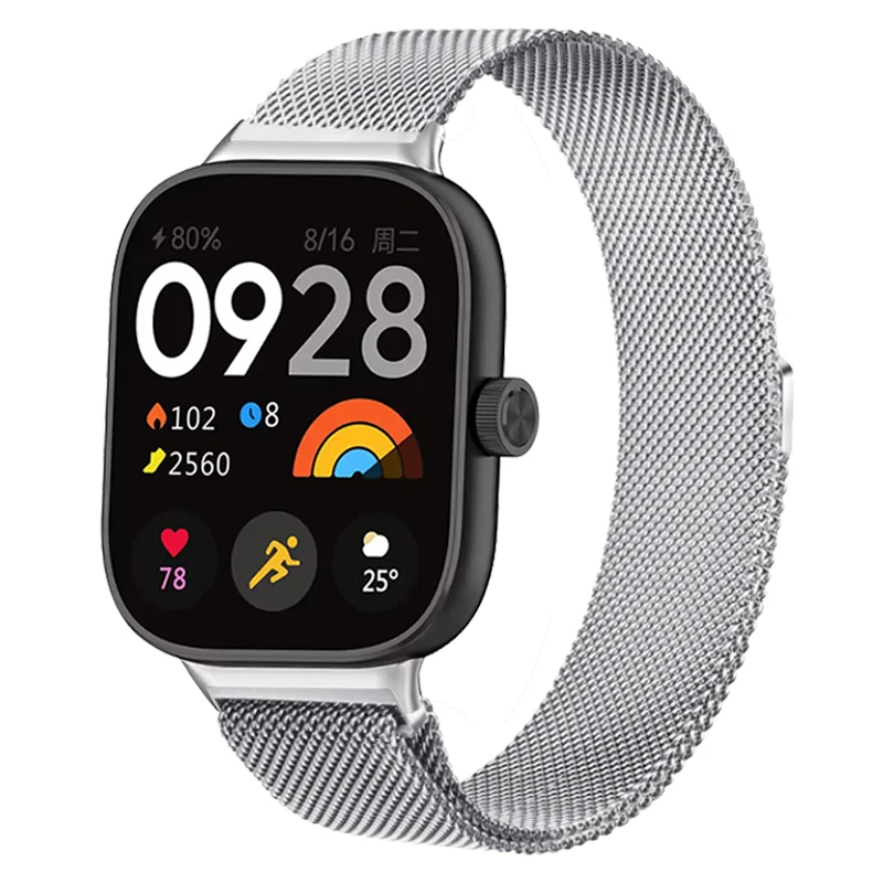 Bracelet de rechange pour montre intelligente Xiaomi Redmi Watch 4, bracelet en acier inoxydable, bande à boucle magnétique