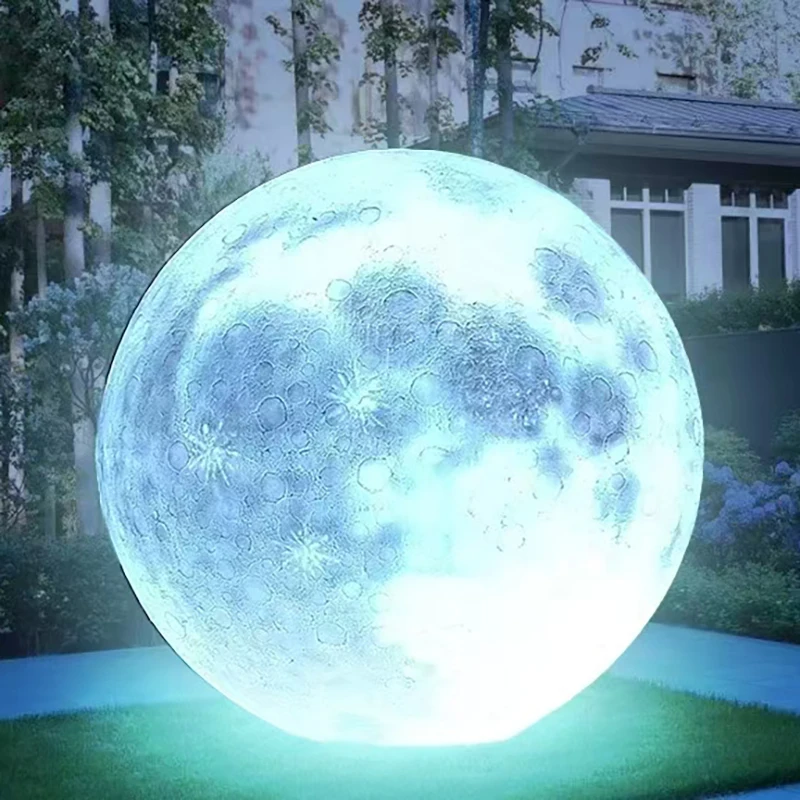 Outdoor Solar-Powered Moon Sphere Lights  Waterproof LED Garden Ball Decoration