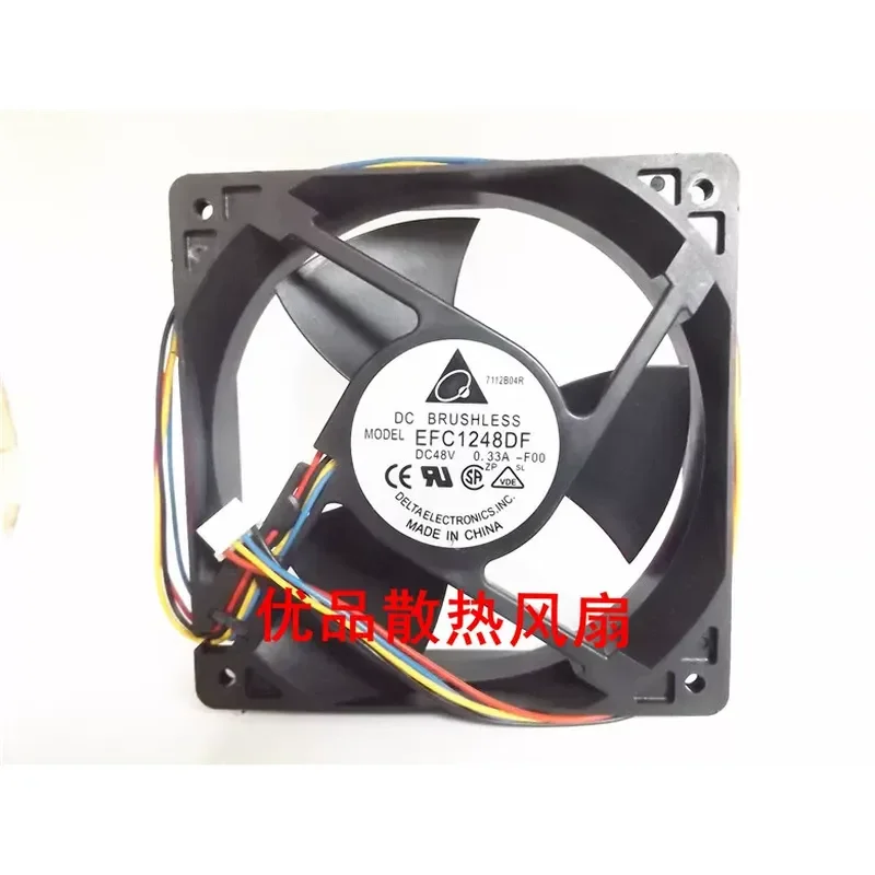 for Delta EFC1248DF-F00 12cm 48V 0.33A 4-Wire Bearing Cooling Fan 12032