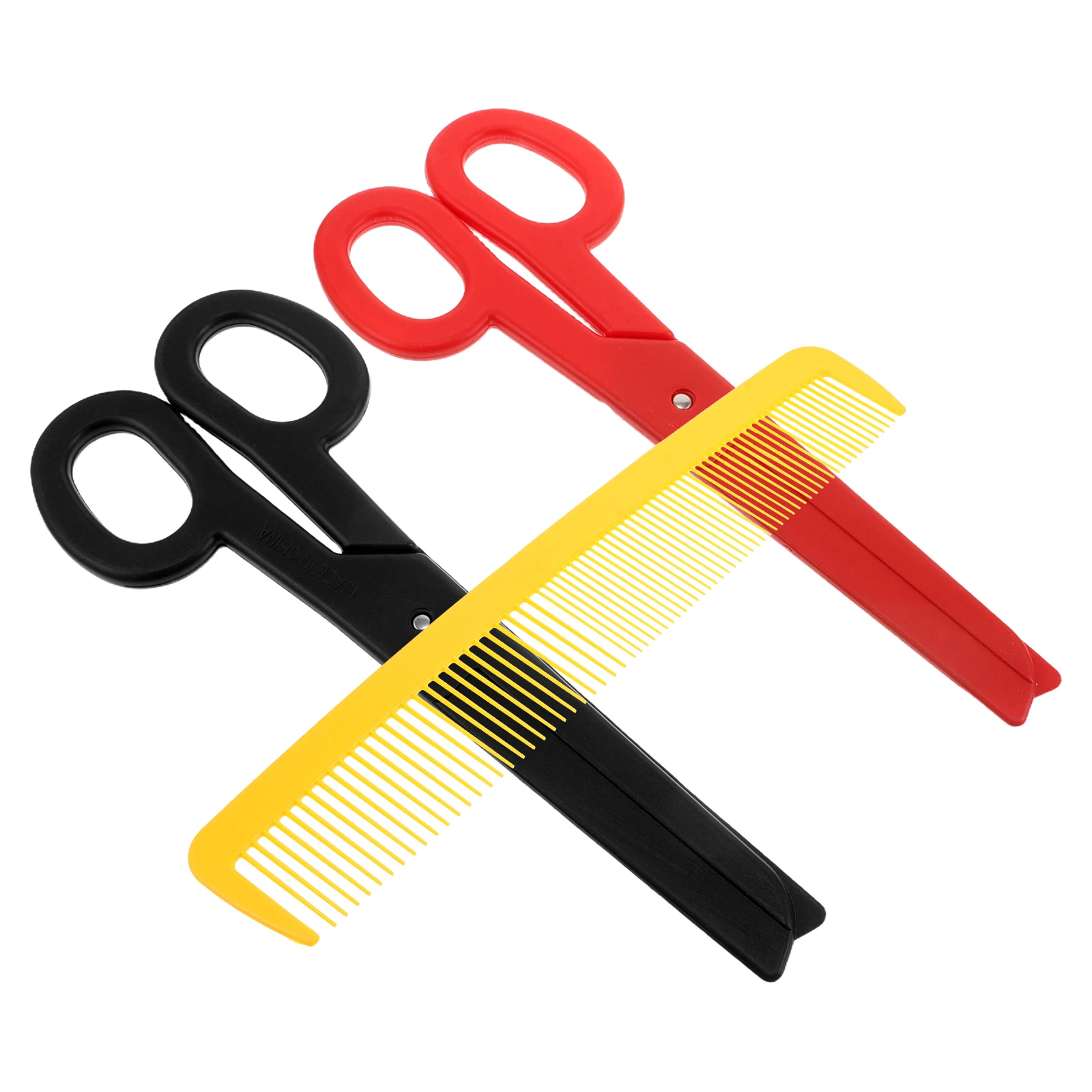 

Halloween Props Comb with Parting Tip Scissors Makeup Costume Big Prank Carnival Plastic Circus Stage Performances Clown