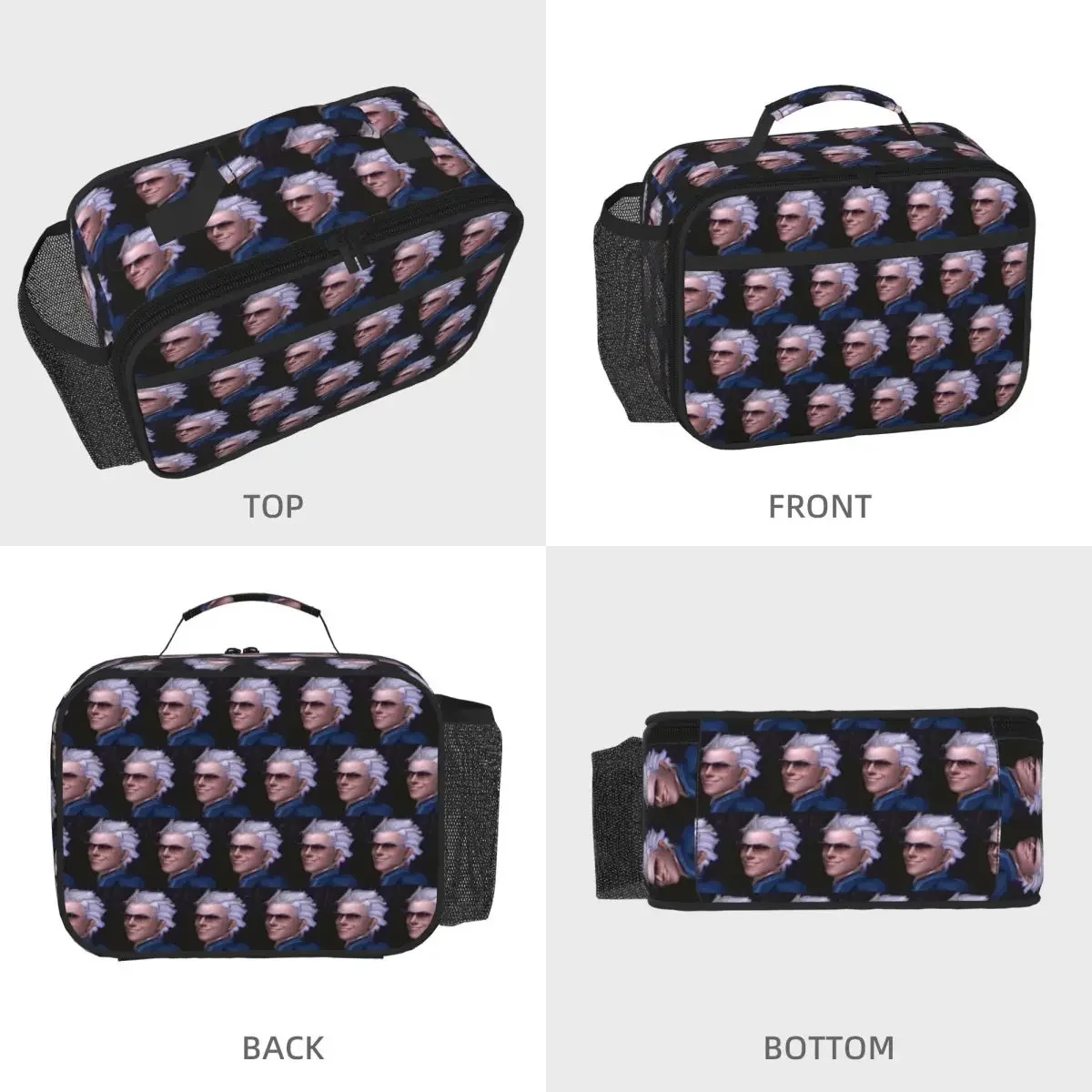 Vergil From The Devil May Cry Seri Insulated Lunch Bag for Women Children Leakproof Food Boxes Thermal Lunch Box Tote