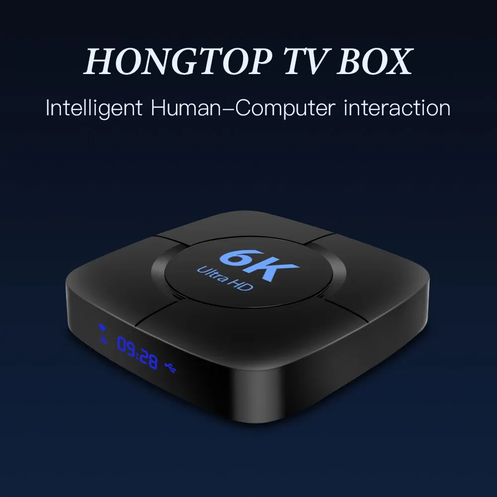 HONGTOP Smart TV Box Android 12 4GB 32GB 64GB 2.4G/5GHz Wifi Bluetooth Android TV Box 6K HDR Media Player 3D Video Set Top Box