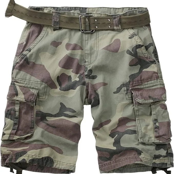 Casual model camouflage shorts heavy duty washed pants vintage shorts ins tide cargo shorts