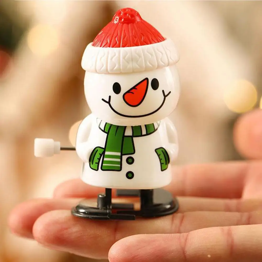 Wind-up Christmas Cat Toy Clockwork Spring Santa Claus Snowman Elk Penguin Cookie Man Walking Toy Festive Christmas Toy Favors