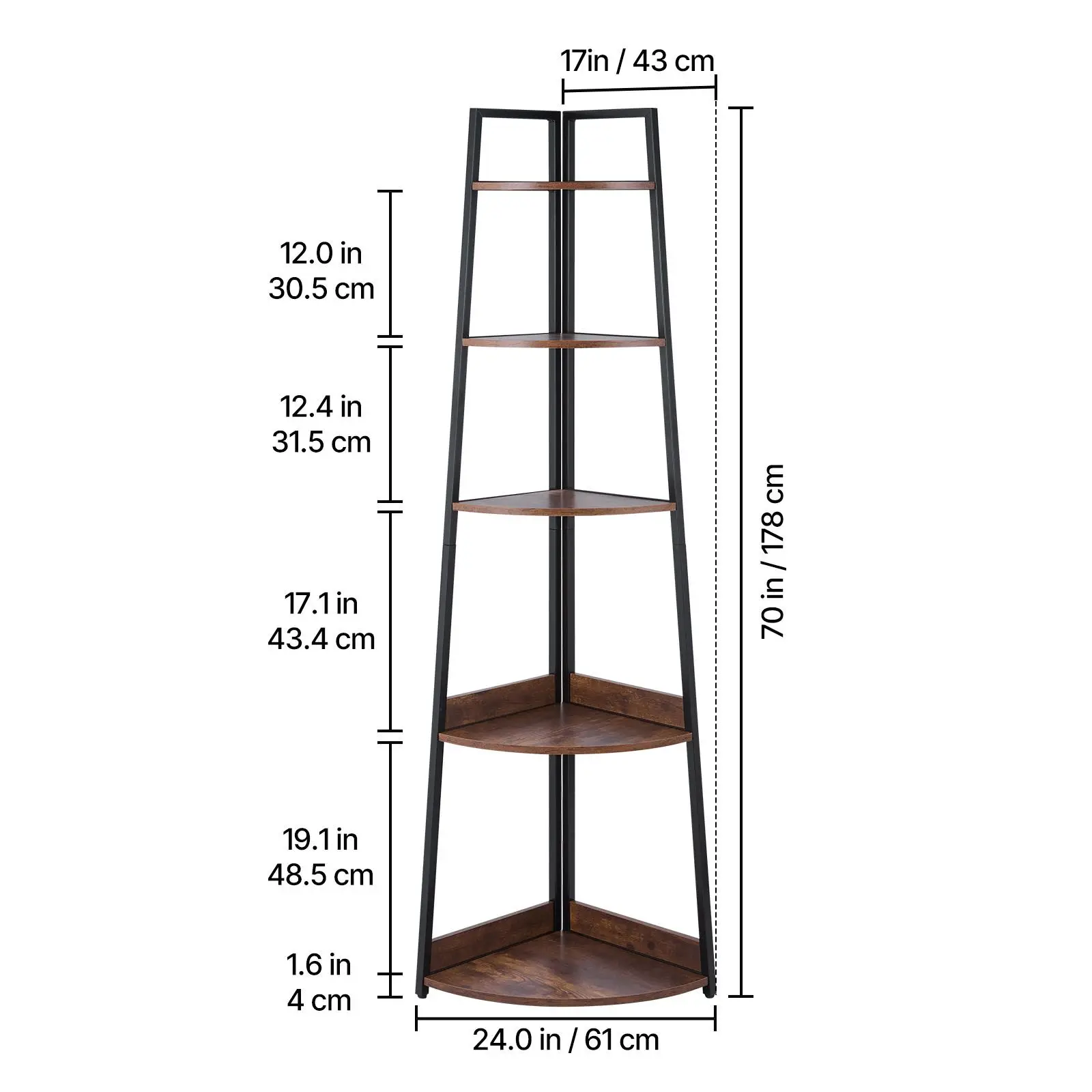 5 Tier Corner Shelf, 70