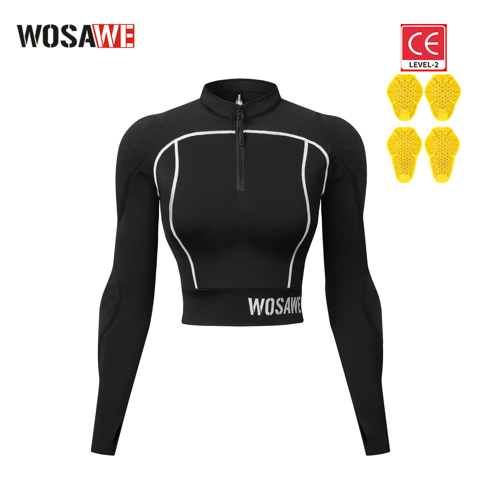 WOSAWE Women Summer Motorcycle Armor Jacket Motocross Full Body Armor Motobiker Racing Armor CE Level 2 Protection Gear