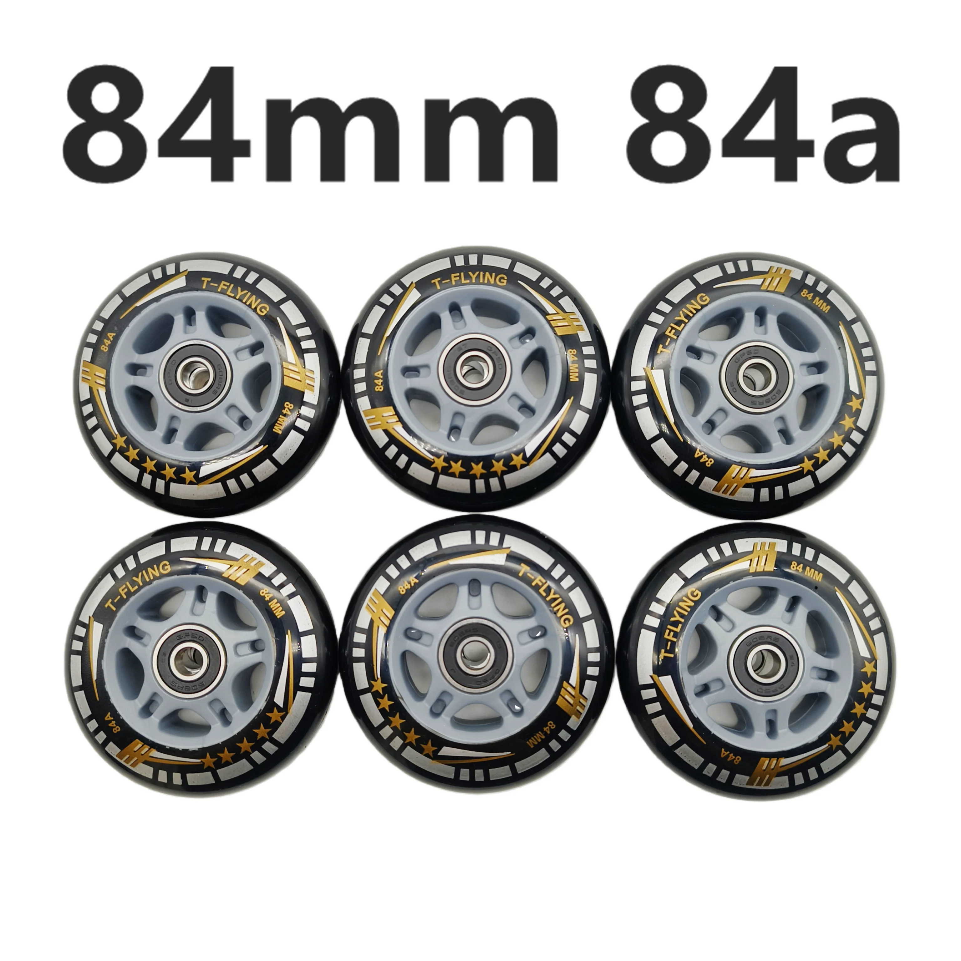 Kółka do rolek, kółka do skateboardu, kółka szybkie, kółka o wysokim współczynniku odbicia, 84mm 84x24mm 84A, 8 kół/partia