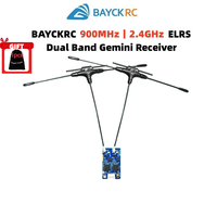 BAYCK 900MHz 2.4GHz 915M ELRS Dual Band Gemini Receiver ExpressLRS RX TCXO For RC FPV Racing Long Range Drone Fixed Wing