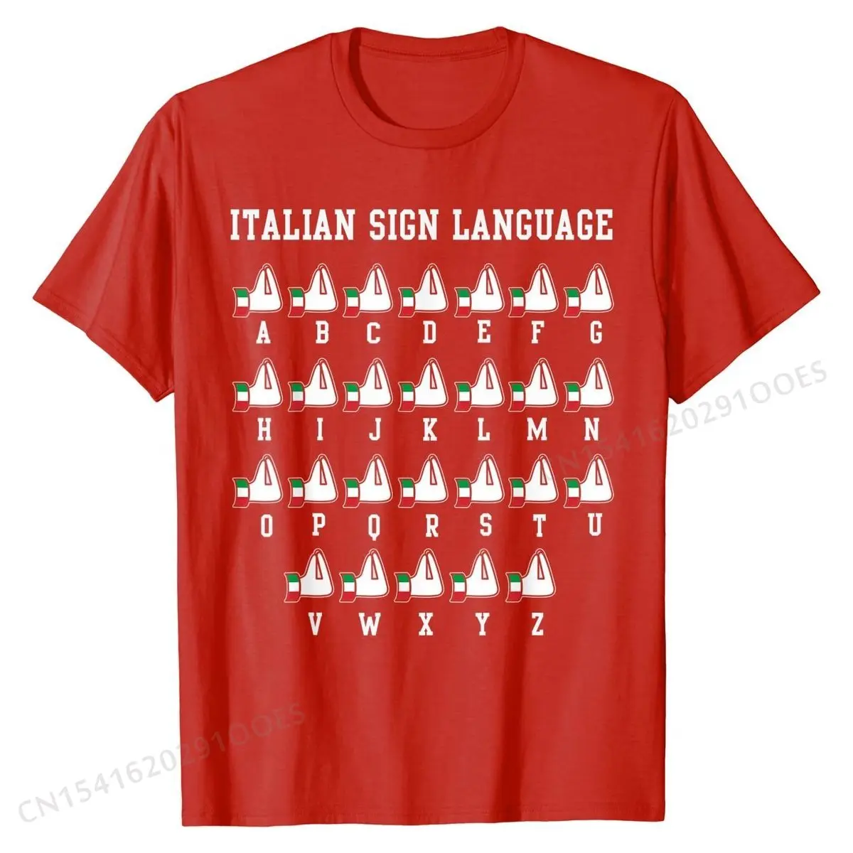 Italian Sign Language Italia Italy Italiano T-Shirt Cotton Men Tops T Shirt Birthday T Shirt Unique Prevalent