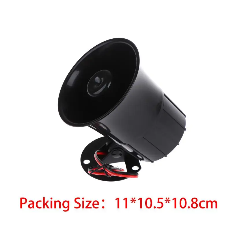 1/2/3 قطعة تيار مستمر 12 فولت ثلاثة أضعاف بوق الإنذار في الهواء الطلق إنذار سيرينا إنذار المتكلم السلكية بصوت عال إنذار القرن لنظام إنذار 110dB #6