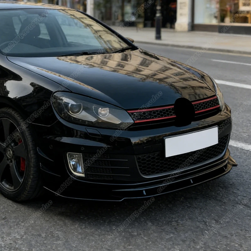 For VW Golf6 MK6 GTI GTD 2009 2010 2011 2012 2013 Automobile Front Bumper Lip Sports Spoiler ABS Splitter Body Modification Kit view 5