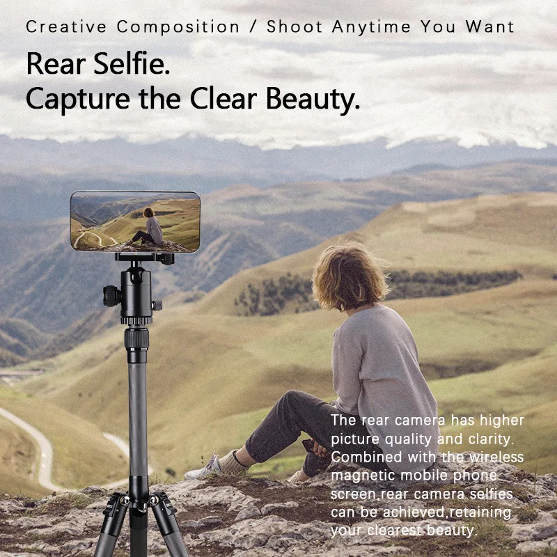 For Cell Phone Selfie Cell Phone Selfie Screen Capture clear photos using your phone's rear camera for Magsafe Vlog Selfie!