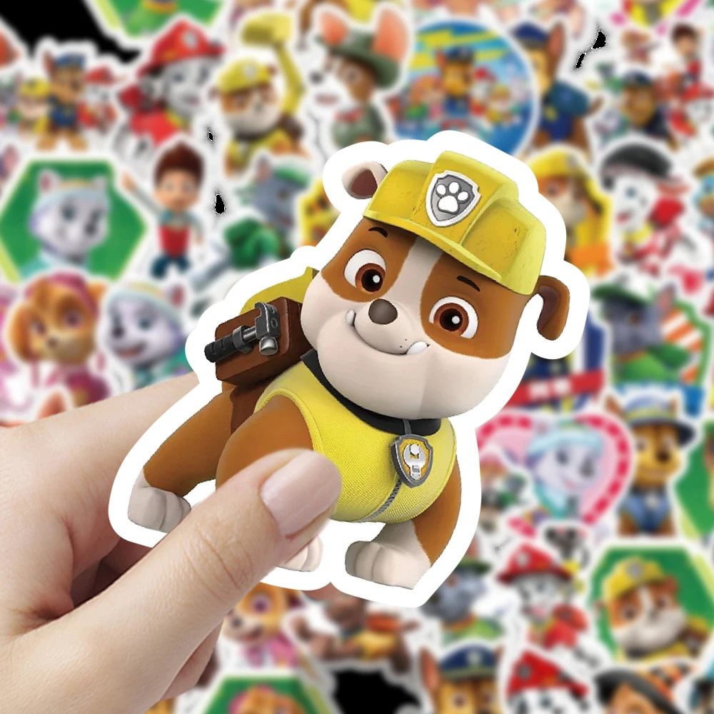 10/30/60pcs Cool Cute Anime PAW Patrol Stickers Cartoon decalcomanie fai da te Scrapbook Laptop Phone Case decorazione Sticker per bambini giocattoli