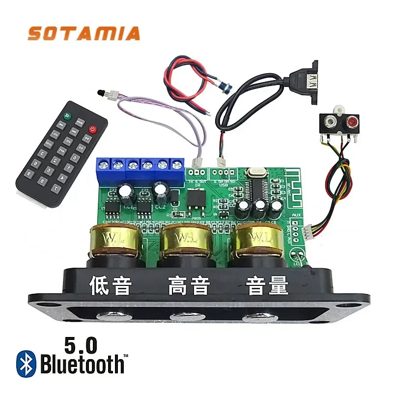 SOTAMIA Bluetooth 5.0 Amplificador de potência Placa de áudio 2x20W DIY Amplificador de alto-falante de som Home Theater Placa amplificadora estéreo Hifi