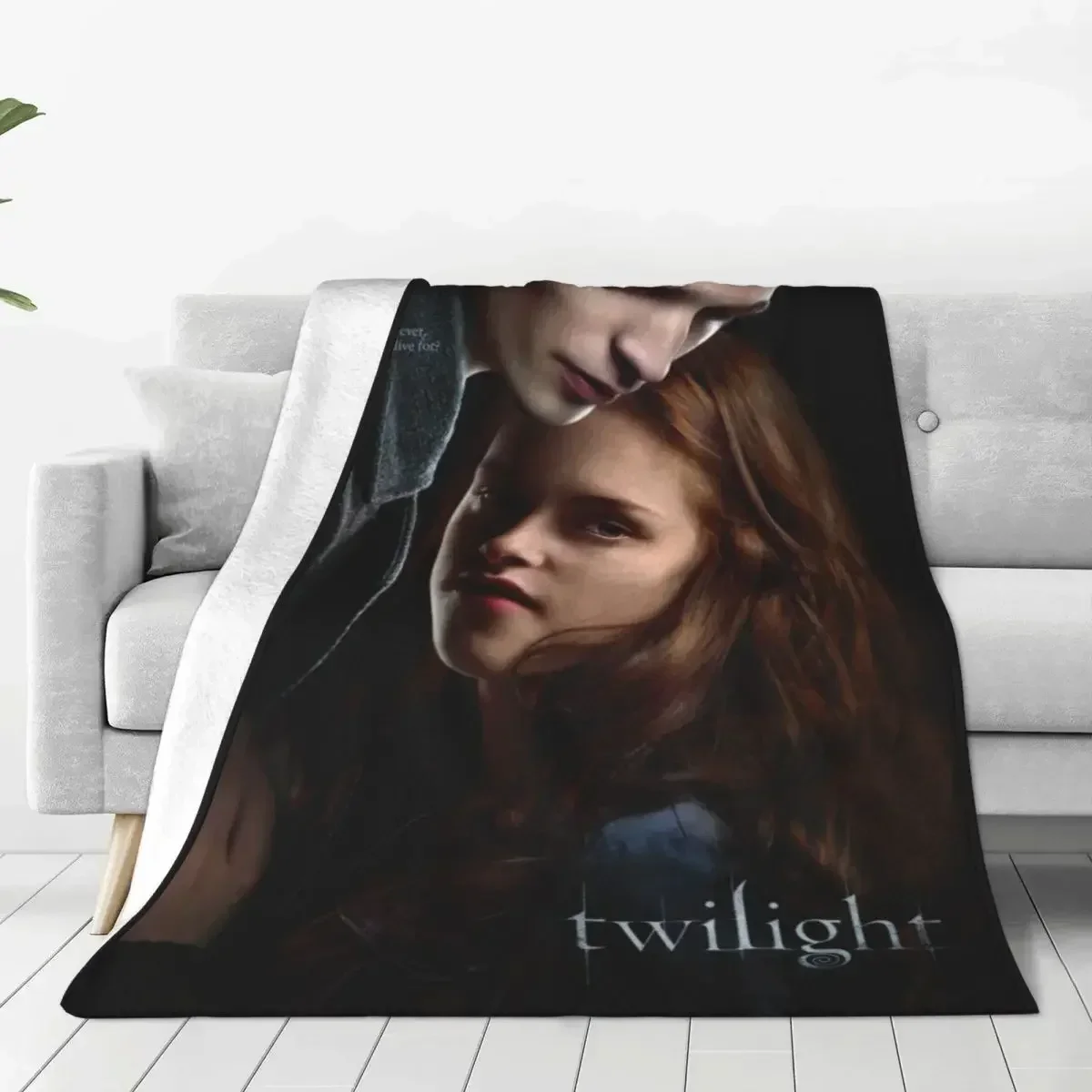 Twilight Mystery Film Soft Durable Blanket Fall in Love Picnic Throw Blanket Winter Custom Flannel Bedspread Sofa Bed Cover