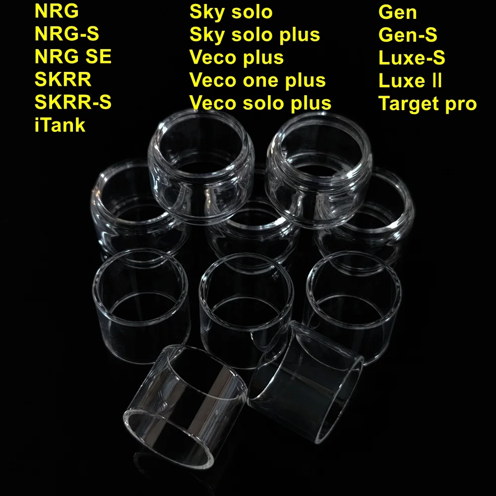 Bubble Straight Glass For SKY Solo Plus SKRR NRG S SE Veco One Solo Plus Itank Luxe Ⅱ Gen S Target Pro of Glass Glassware
