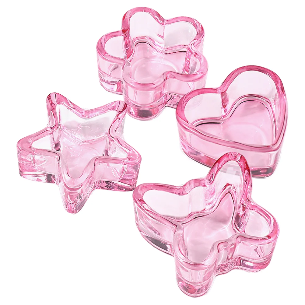 

4 Pcs Nail Crystal Cup Glass Dish Bowl for Acrylic Nails Supplies Cups Dappen