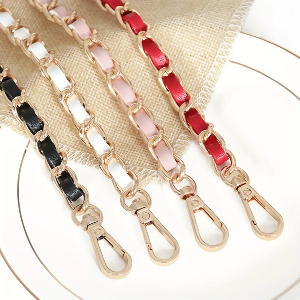 Universal Shoulder Bag Strap Chain Strap For Women Crossbody Bag Simple Solid Color Strap Handbag Chain