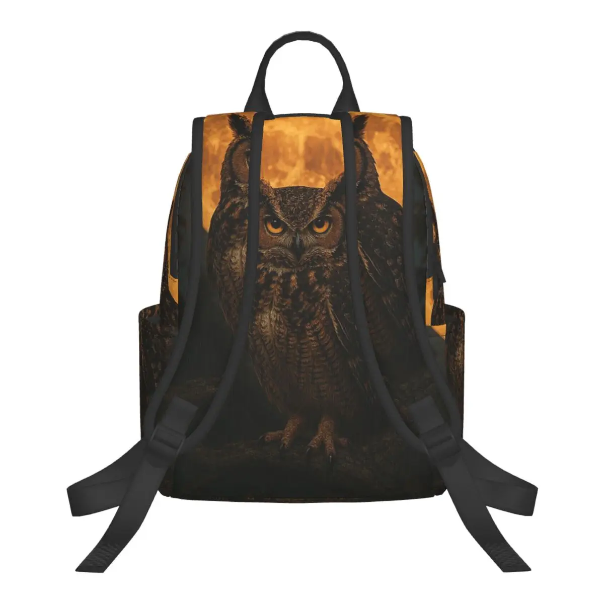 Vintage Owl Realistic Student Backpack School Bag Hiking Travel Daypack for Men Women Bookbag Shoulder Bags
