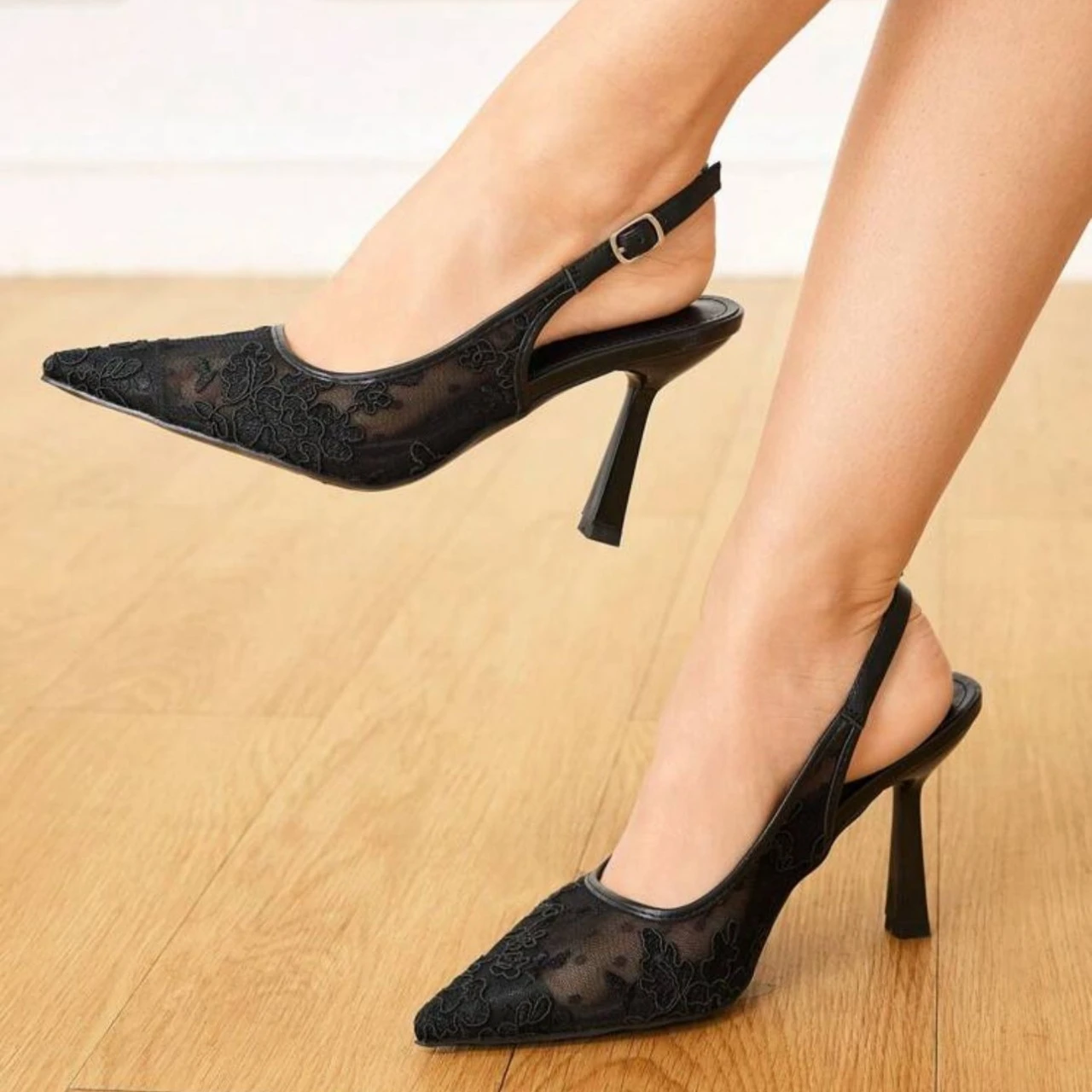 2026 Summer New Fashion High Heel Shoes Women  Pointed Toe Shoes Dresses Sandals Women Elegant Sex Appeal Lace Sandal 6643 image 6