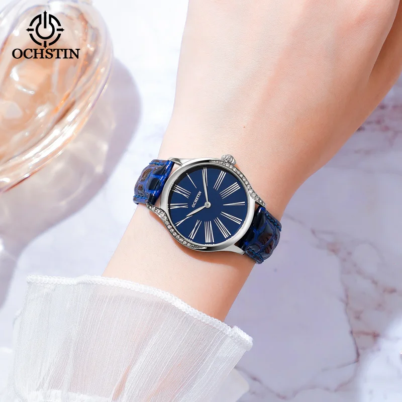 OCHSTIN Women Watches Top Brand Japan Movt Luxury Quartz Ladies Leather Stainless WristWatch Fashion Casual Dress Women\'s Clock