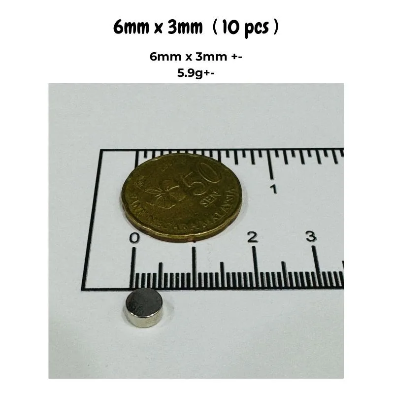 20/50pcs 5x2mm & 6x3mm Magnets - Small Standard and Compact Enhanced Discs for Gradual Upgrade