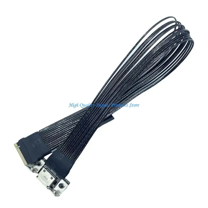 U2JE M.2 to Oculink 4i Extension Cable PCIe4.0 Gen4 Silver Plated Cable for M.2 M NVME to SFF8611 Adapter Cable
