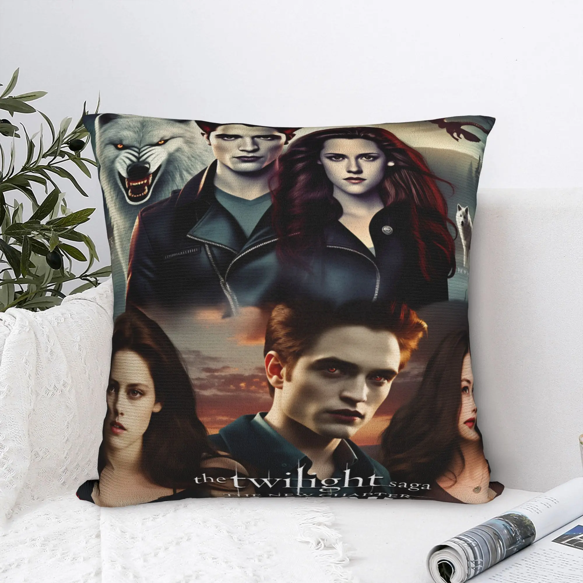 Twilight Saga Edward Bella Pillowcases  Fashion Pillow Case For Couch Sofa Bedroom Print Pillow Cover