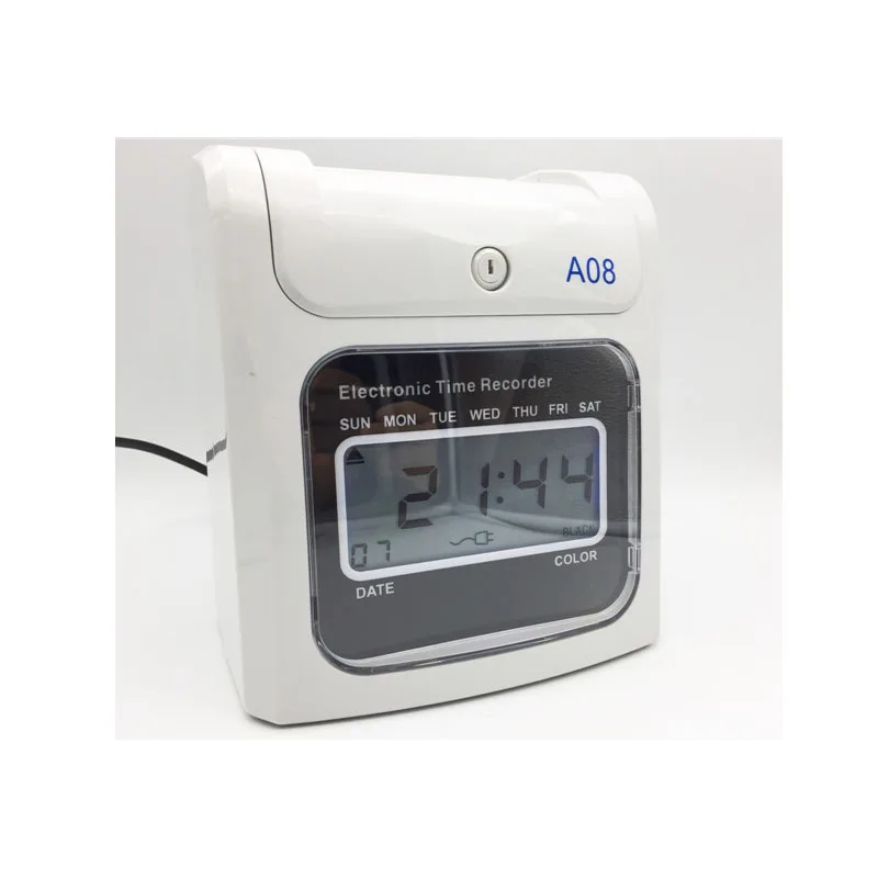 Power outage punch clock, microcomputer attendance machine, English version LCD display punch clock