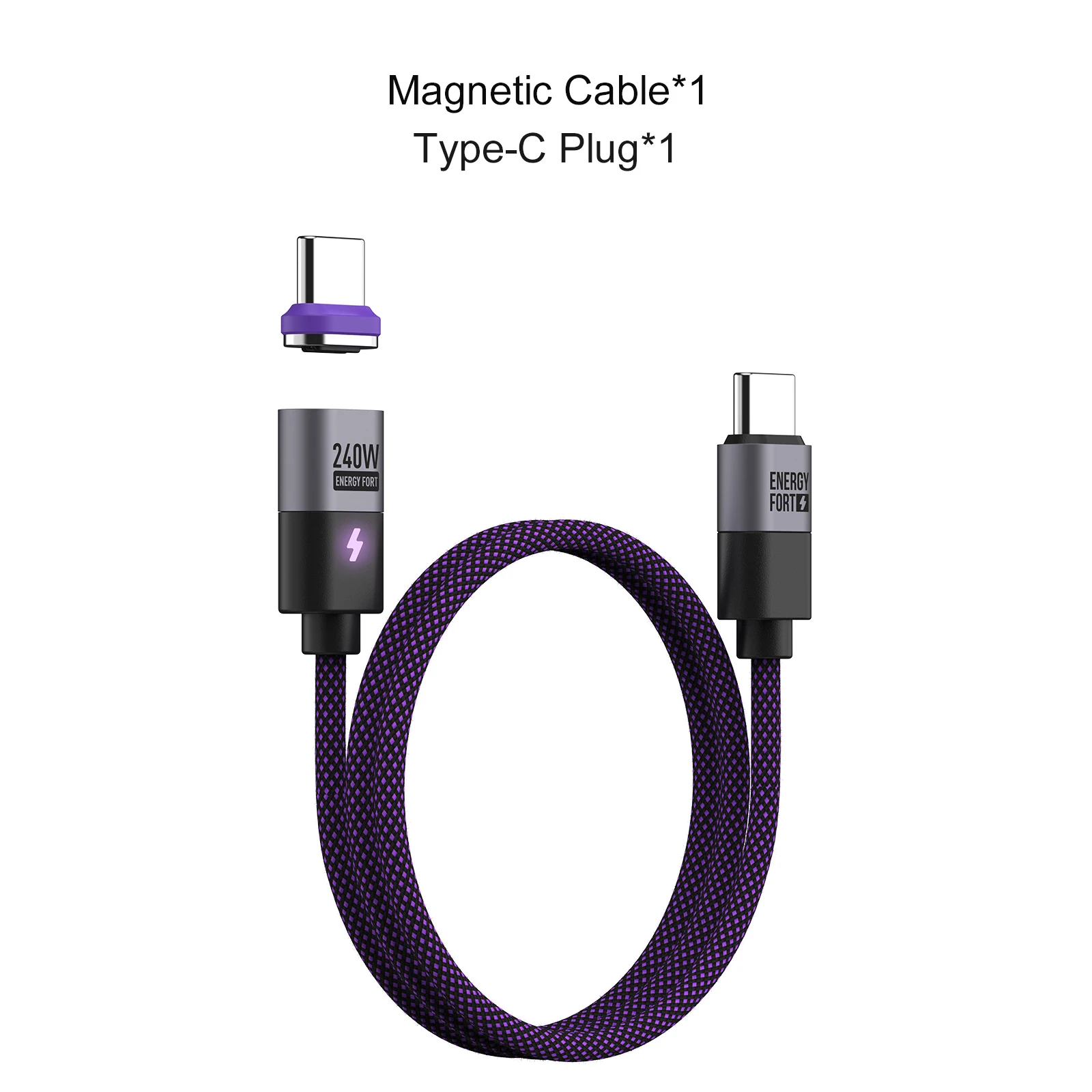 MOSHOU 240 W Typ C magnetisches Ladekabel PD3.1 USB C auf USB C/Micro USB magnetisches Ladegerät Schnellladekabel für Telefon Laptop Tablet 3