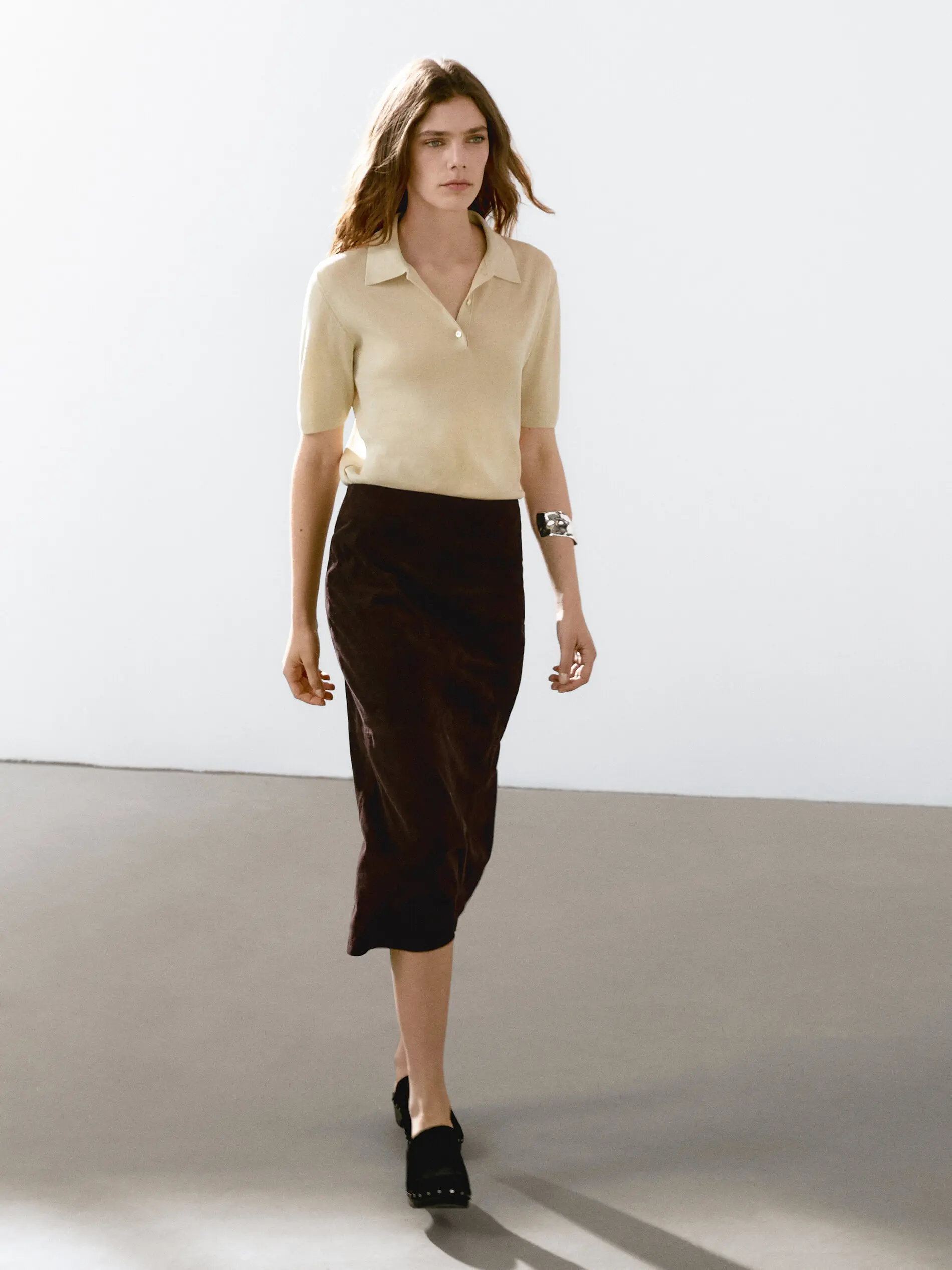 Ethereal MD 2025 massidutti autunno nuovo stile della moda femminile Camicia POLO lavorata a maglia a maniche corte leggera stile pendolare