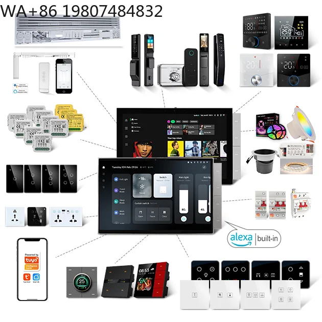 2025 New 10.1 Inch In-wall Smart Home Central Panel WiFi Zigbee BLE Gateway Outdoor Scene Automation Screen