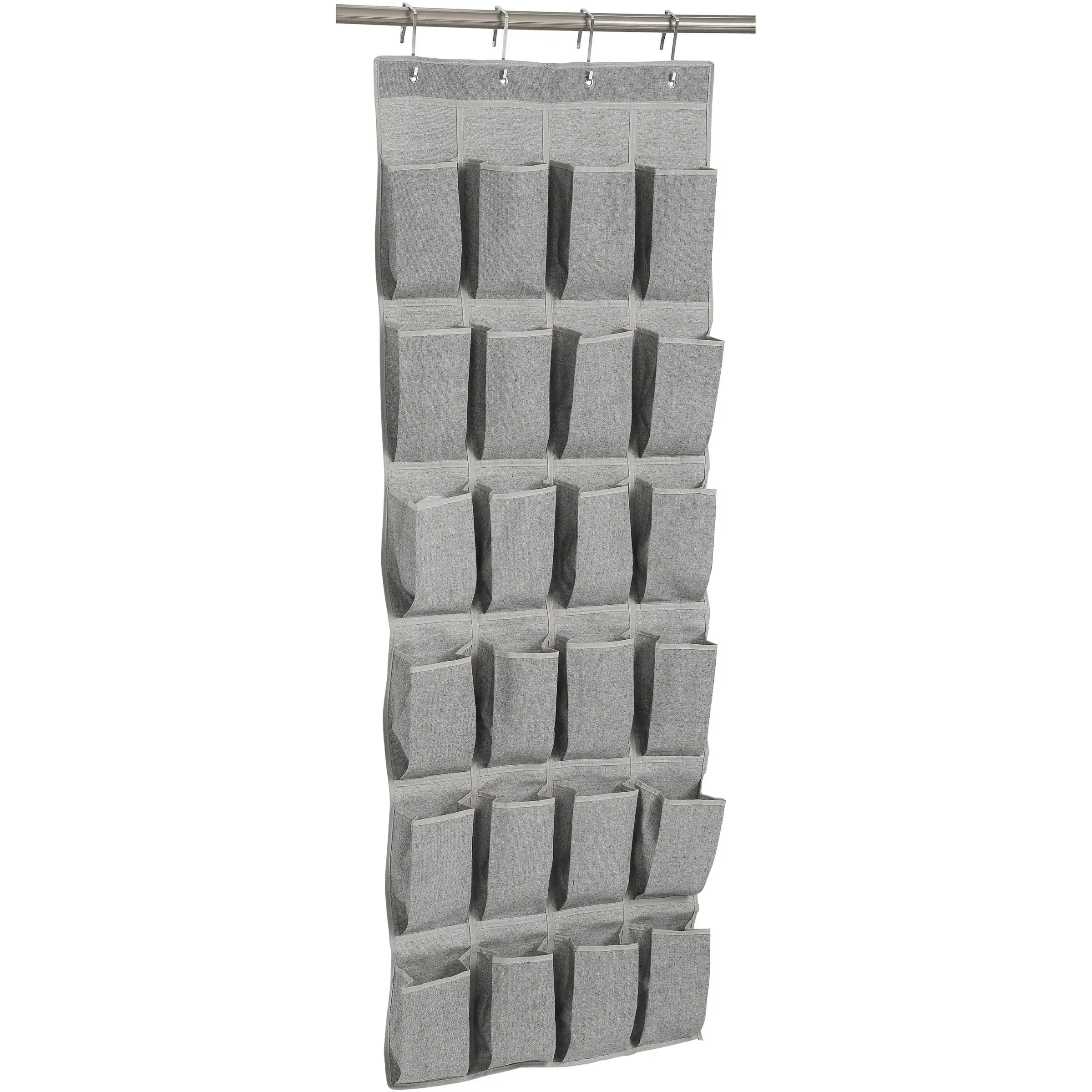 

24-Pocket over the Door Polyester and Cotton Adult Closet Shoe Organizer